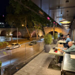 Evening dining along the river in Tbilisi