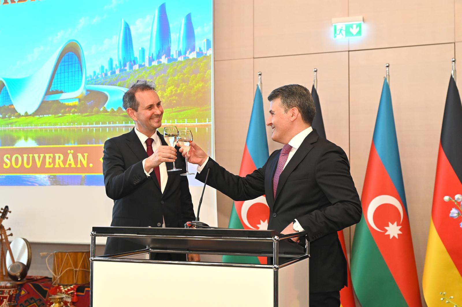 Azerbaijan’s Nasimi Aghayev hosts National Day reception in Berlin