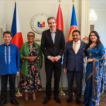 Ambassador J. Eduardo Malaya Ambassador Caroline Kitana Chipeta, Mr Jerome Larosch, CFC Governor for the Netherlands, Ambassador Sheikh Mohammed Belal, , and Dr. Dilruba Nasrin (spouse of Amb. Belal).