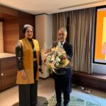 H.E. Ms Sahar Ghanem and the Ambassador of Bangladesh, H.E. Mr. Tareque Muhammad