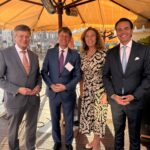 H.E. Prof. Jan Peter Balkenende, Former Prime Minster, Mr. Frans Everst, president-director of Shell, H.E. Bibi Countess van Zuylen van Nijevelt, Mistress of the Robes for the Royal Household