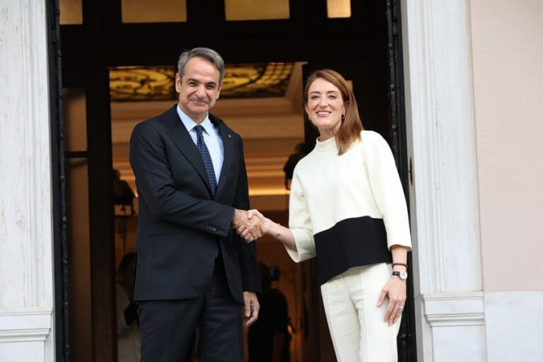 Metsola Praises Greece’s Leadership in Talks with Mitsotakis