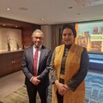 H.E. Mr. Mayerfas, Ambassador of Indonesia and the Dean of the Diplomatic Corps, H.E. Ms Sahar Ghanem